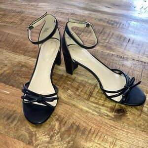 Bandolino Black Block Heel Sandals with Ankle Strap